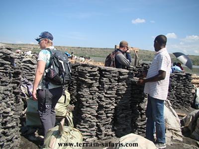 Salt mining at lake Katwe - Uganda Cultural Tours - Queen Elizabeth national park - www.terrain-safaris.com